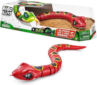 Zuru Robo Alive Junior Snake Движеща се интерактивна Робо змия червена