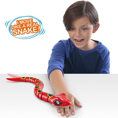Zuru Robo Alive Junior Snake Движеща се интерактивна Робо змия червена