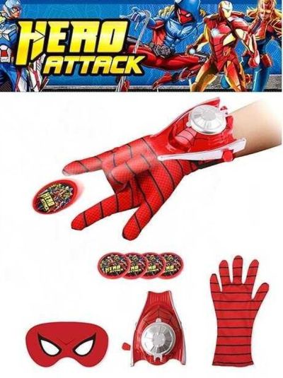 Комплект изстрелвачка с маска Hero Attack Spiderman
