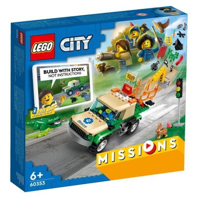 Конструктор LEGO CITY Мисии за спасяване на диви животни 60353