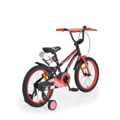 Детски велосипед Byox с помощни колела 18" PIXY червен