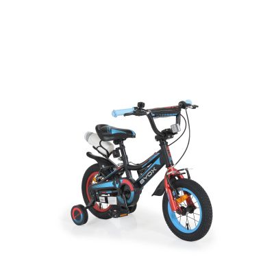 Детски велосипед със спомагателни колела 12" Byox Prince черен