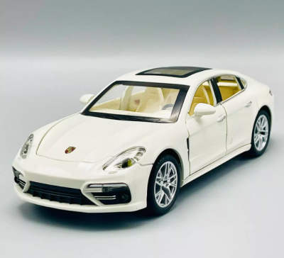 Метален автомобил със звук и светлини Porsche Panamera 1/24, white