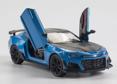 Метален автомобил със звук и светлини Chevrolet Camaro 1/24, blue