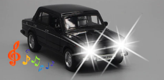 Метална кола Lada 2106 със светлини и звуци - black 1:32 