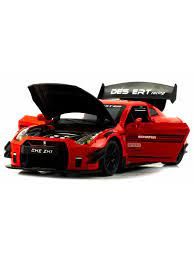 Метален автомобил със звук и светлини Nissan GT-R Nismo 1/24, RED