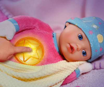 Светеща кукла за гушкане BABY born 827864 - Нощни приятелки за бебета