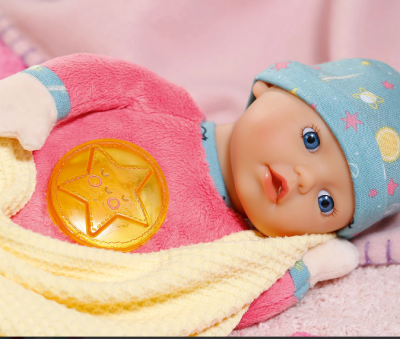 Светеща кукла за гушкане BABY born 827864 - Нощни приятелки за бебета