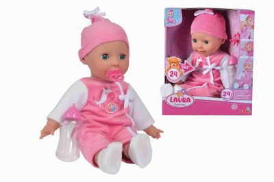 Мърмореща кукла бебе Laura с 24 бебешки звука Simba 105140489