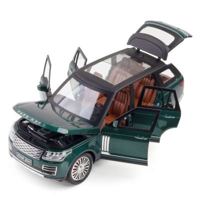 Метален автомобил със звук и светлини Land Rover Range Rover 1/24 зелен
