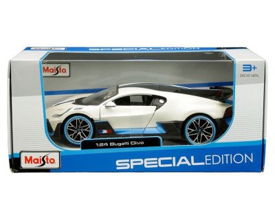 Метална кола Bugatti Divo бял MAISTO 1:24 - 31526
