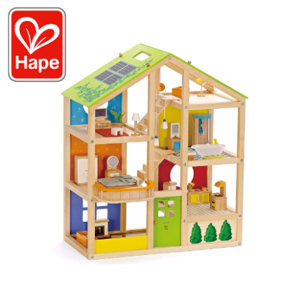 Дървена къща за кукли с обзавеждане Hape H3401