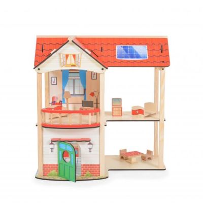 Дървена къща за кукли с обзавеждане ELLY Moni Toys 