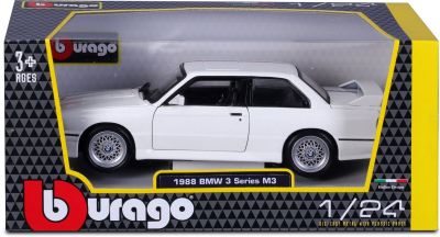 Метална кола BMW M3 1988 White Bburago 1:24  