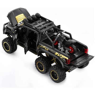 Метален автомобил със звук и светлини Ford Raptor 1/24 black