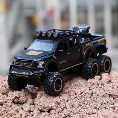 Метален автомобил със звук и светлини Ford Raptor 1/24 black