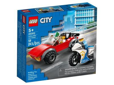 Конструктор LEGO City Police 60392 - Преследване с полицейски мотоциклет