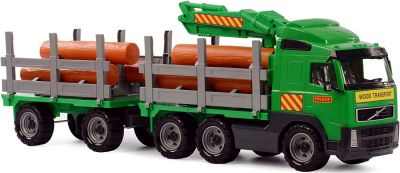 Камион с ремарке Volvo с дървени трупи Polesie Toys 9500