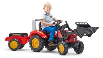 Детски трактор с ремарке и гребло Falk F2020M