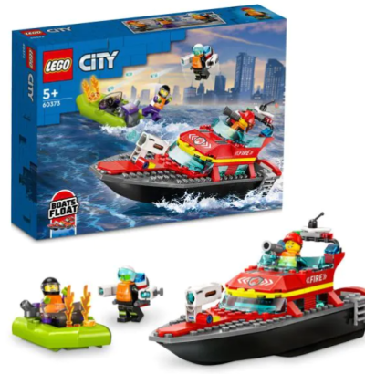 Конструктор LEGO CITY Пожарникарска спасителна лодка 60373