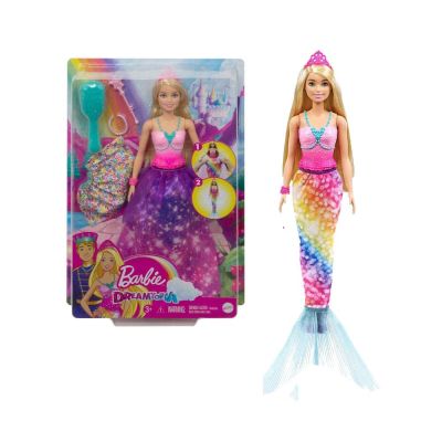 Кукла Барби Dreamtopia 2в1с трансформация принцеса/русалка Barbie GTF92 