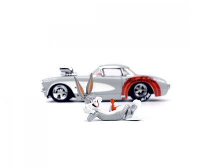 Метален автомобил Chevrolet Corvette Bugs Bunny 1957 1:24 Jada 253255041