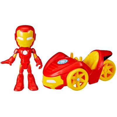 Фигура с превозно средство Marvel Spidey Amazing Friends F1459 Iron man