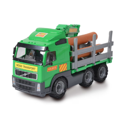 Камион с кран и дървени трупи  Volvo Polesie Toys 9531