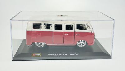 Метален автомобил Volkswagen Van Samba Red Bburago 1:32