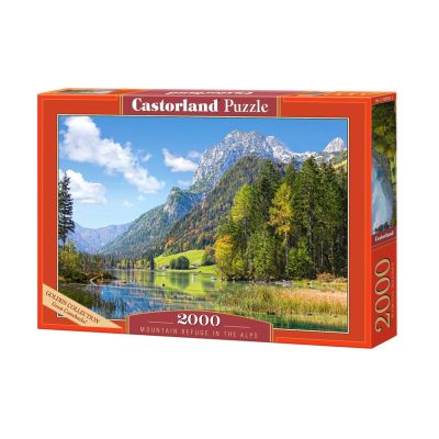 Пъзел Планинско убежище в Алпите 2000 части Castorland 200832