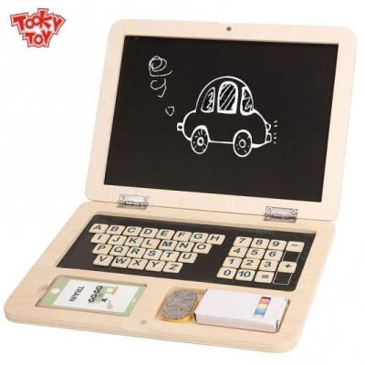 Дървен лаптоп с активности Tooky Toy TH819