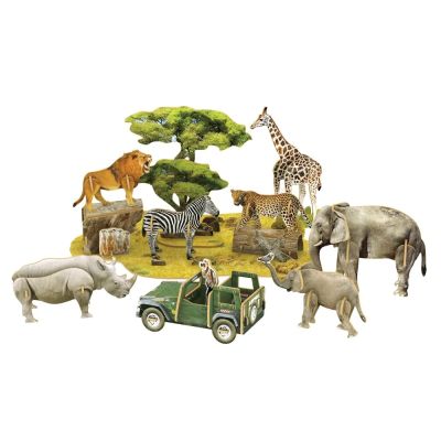 3D Пъзел ДИВИЯТ СВЯТ НА АФРИКА NATIONAL GEOGRAPHIC KIDS CubicFun DS0972h