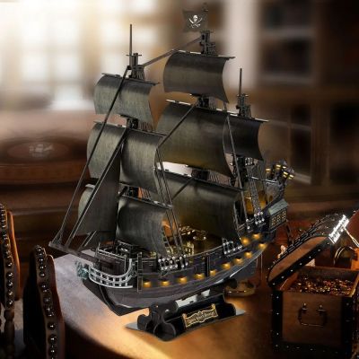 Пъзел 3D Queen Anne's Revenge 293ч. с LED светлини CubicFun L522h