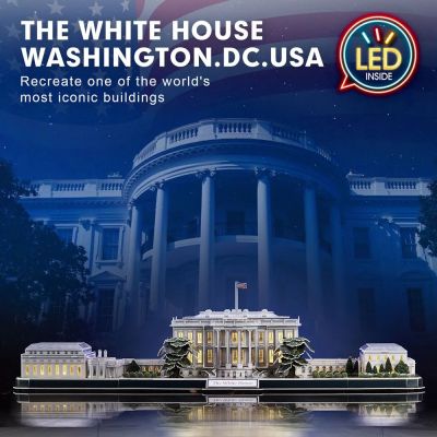 Пъзел 3D The White House 151ч. с LED светлини отварящ се CubicFun L529h