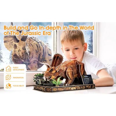 Пъзел 3D National Geographic Triceratops 44ч. CubicFun DS1052h