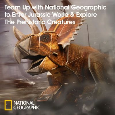 Пъзел 3D National Geographic Triceratops 44ч. CubicFun DS1052h