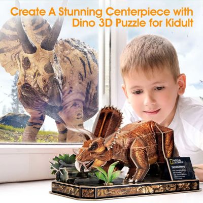 Пъзел 3D National Geographic Triceratops 44ч. CubicFun DS1052h