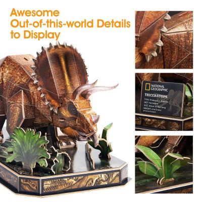 Пъзел 3D National Geographic Triceratops 44ч. CubicFun DS1052h