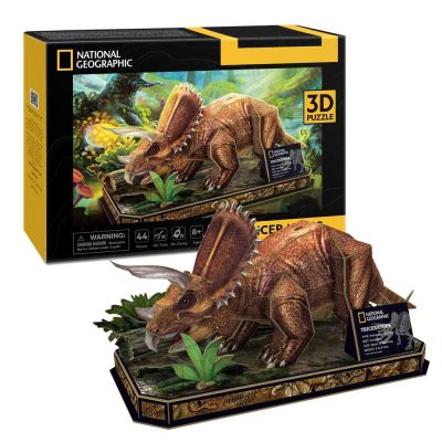 Пъзел 3D National Geographic Triceratops 44ч. CubicFun DS1052h