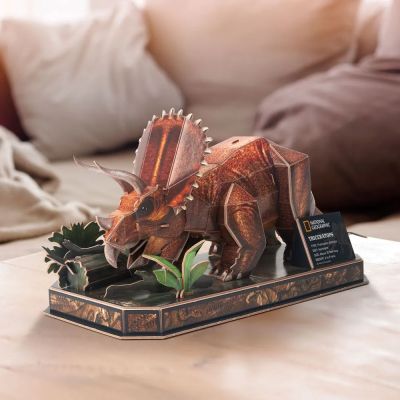 Пъзел 3D National Geographic Triceratops 44ч. CubicFun DS1052h