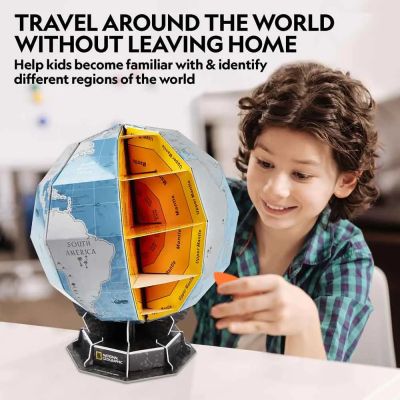 Пъзел 3D National Geographic Глобус с изтриване 32ч. CubicFun DS1082h