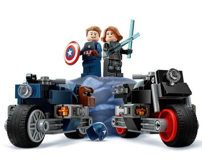 Конструктор LEGO Marvel Super Heroes 76260 Мотоциклетите на Черната вдовица и капитан Америка