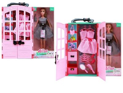 Комплект кукла с гардероб Alisa