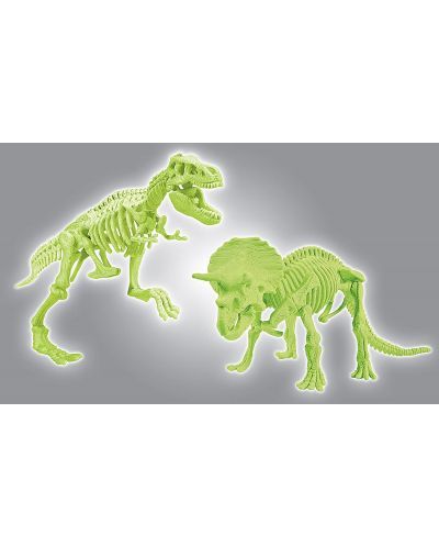 Светещи скелети на Tиранозавър Рекс и Трицератопс CLEMENTONI 61245 Science & Play