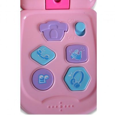 Бебешки телефон с капаче K999-95G розов