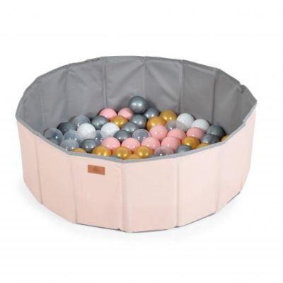 Сгъваем басейн с пластмасови топки - розов