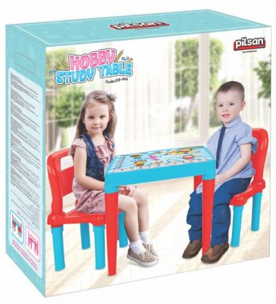 Детска маса с две столчета розова Pilsan 03414