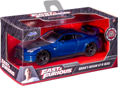 Метален автомобил BRIANS NISSAN GT-R Fast&Furious 1:32 Jada Toys