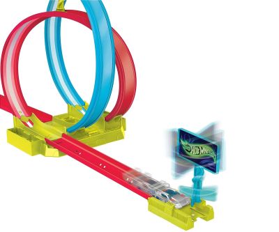 Neon Speeders Комплект писта с лазерни каскадьорски колички Hot Wheels HPC05 