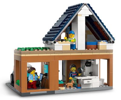 Конструктор LEGO City 60398 - Семейна къща и електрическа кола